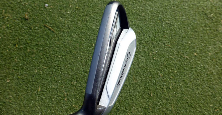 The topline on TaylorMade's SpeedBlade Irons is one of the most pronounced in golf since it's about half the size of the sole on the bottom side.
